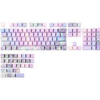 KiiBOOM Violet Keycaps Set 133 Keys OEM Profile PBT Full Keycaps Set for Mechanical Gaming Keyboard