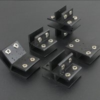 Glass Fixing Clip L/T/Cross Type Glass Corner Clamp Aluminum Alloy Frame-less Glass Fixed Bracket Connector Durable M4YD