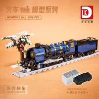 Technical 1052Pcs Electric The Orient Express Train Building Blocks Creative City Steam Train Model Bricks For Kids Boys Gifts