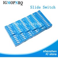 10pcs Slide Type DIP Switch Module 1 2 3 4 5 6 7 8 PIN 2.54mm Position Way DIP Blue Pitch Blue Snap Switch Dial Switch