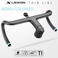 LEXON Carbon Road Bike Handlebar 28.6mm Full Inner Cable Ultralight Integrated Bent Bar Cockpit Stem Racing Cycling Bicycle Part