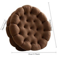 Soft Plush Japanese Cookie Tatami Mat Creative Pillow Cute Backrest for Bed Dorm Decor