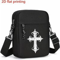 Jesus Cross Print Design Mini Shoulder Bags Men Women Lightweight Multifunctional Messenger Bag Male Daily Commute Crossbody Bag