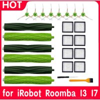 Rouleau de brosse filtre Hepa pour iRobot Roomba série I7 E5 E6 I3, accessoires pour aspirateur Robot, filtre Hepa, brosse latérale, tissus de vadrouille