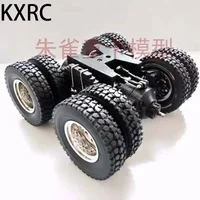 Rear Drive Axle/through-axle Suspension Assembly Kit for 1/14 Tamiya RC Truck Trailer Scania 770S Benz Actros Volvo MAN Car Part