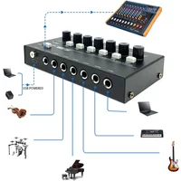 Channels Stereo Mixer Fuluode Mini Professional Sound Audio Mixer Portable Ultra Low-Noise Line Mixer for Recording Live