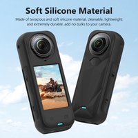 PULUZ Anti-dust Anti-scratch Silicone Case with Protective Lens Cover For Insta360 X5 Sports Camera Accessories