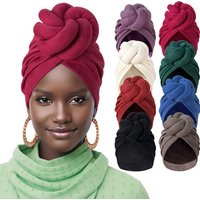 New African Women Large 3D Flower Turban Hat Headwrap Beanie Hat Mujer Bandanas Headcover Chemo Cap Muslim Hair Accessories