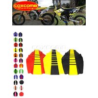 AliExpress papanda Motocross Universal Off Road Dirt Pit Bike Pro Rib Gripper Seat Covers For Suzuki RM RMZ RM-Z DR DR-Z RMZ450 RMZ250 DRZ125 DRZ50