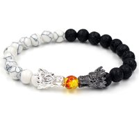 Fashion Simple Healing Natural Stone Beads Vintage Dragon Accessory Powerful Handmade Bracelet Jewelry for Men Gift