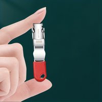 Foldable Nail Cutters Portable Mini Stainless Steel Manicure Fingernail Cutter with Key Chain Nail Scissors Tool for Home Travel