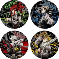 58mm Anime GACHIAKUTA Riyo Zanka Rudo Enjin Cosplay COSTUME Badge Pin SPTE Tinplate Brooch Prop Gilf