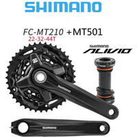 AliExpress Shimano Alivio MT210 2 Pieces 44-32-22T 40-30-22T 3x9 2x9 Speed BB-MT501 Bottom Bracket Bike Bicycle Crankset Chain Wheel