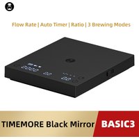 TIMEMORE Basic 3 Black Mirror Pour Over Coffee Scale Espresso Scale,Flow Rate, Auto Timer,Ratio, 3 Brewing Modes, 2kg Capacity