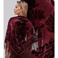 1 New Retro Triangular Shawl with Ethnic Style Velvet Flower Tassel Scarf Paired with Cheongsam Shawl