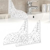 2PCS Transparent Splashproof Baffle Easy Installation Splashed Water Guard For Hand Sink Kitchen Sink Bathroom Accessories