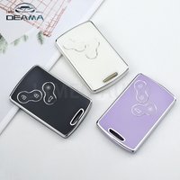 For Renault Kadjar Captur Clio Megane 2 3 4 RS Koleos Logan Scenic Duster Card 4 Buttons TPU Car Key Cover Protect Skin Case