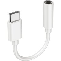 USB C to 3.5mm Audio Headphone Jack Adapter,USB C Dongle Cord Cable Compatible with iPhone 17/16/15,Samsung Galaxy S25S24- White
