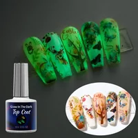 10ml Glow in the Dark Luminous Top Coat Soak Off UV Gel Nail Polish No Wipe Base Gel Manicure Nail Art Varnish