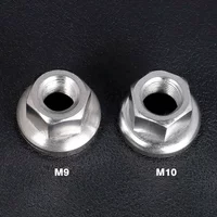AliExpress NONE 2x Stainless Steel Bike Cycle Wheel Axle Track Nuts Sizes M9 M10 Flower Drum Nut Rear Wheel Screw Steel Anti-skid Patterns