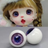 10mm Ob11 Glass Eyeballs Movable Spherical Color Eyeprint F Series Handmade Animation Doll Face Modelling Decoration eye Mold