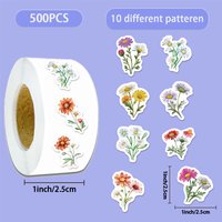 500PCS Small Pattern Daisy Wildflower Graffiti Stickers DIY Luggage Notebook Phone Case Skateboard Waterproof Stickers