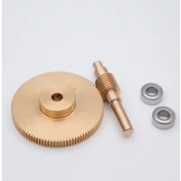 0.5M Precision Worm Gear Reducer 1:20/30/40/50/60/70/80/100 PTZ Reducer Turbine Cppper Bearing Parts