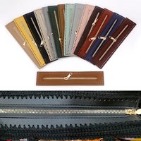 1Pcs Sewing Bag Zipper, 15 Colors Litchi Texture Faux Leather Zipper For Bags, Jackets, Backpacks, Durable & Smooth Zipper Opera
