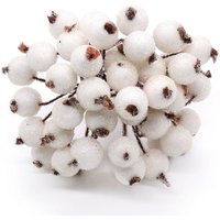 Artificial Berry Decorative Mini Christmas Frosted Vivid Red Holly Berry Holly Berries for Home Decoration