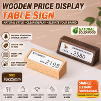 Solid Wood Price Display Board, Table Sign, Wooden Price Board, Card Table Sign, Price Board, Commodity Price Sign, Meal Sign image 4