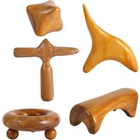 Gua Sha Massager 5Styles Vietnam Fragrant Wood Body Foot Reflexology Acupuncture Thai Massager Roller TherapyWood Spa Therapy