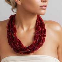Statement Boho Multi-layer Beaded Necklace Handmade for Woman Girl Wedding Party Jewelry