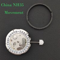 High precision Chinese made NH35 NH36 mechanical movement single/double calendar Japanese NH35/36 movement replacement parts