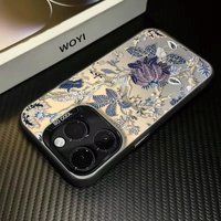 Vintage Botanical Phone Case for iPhone 17 Air 16 15 14 11 Pro 13 12 Mini Xs 8 7 Matte Laser Bumper Shockproof Coque Cover