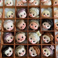 Ob11 Adjustable Eyeball Doll Head No Makeup/with Makeup Bare Head DIY Handmade Making Animation Cartoon Character Accessories