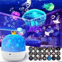 Veilleuse projecteur couronne galaxie 21 en 1, 360 ° Projecteur de ciel étoilé rotatif à gradation USB, pour décoration de chambre d'enfants