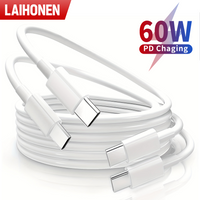 60W USB-C to USB-C Fast Charging PD Cable for iPhone 15 Pro Max iPad Air 5 Macbook Huawei Mate 60 Samsung Type C to Type C Cord