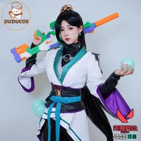 DUDU SR Game Valorant Sage Cosplay Costume Wig Carnival Outfit Adult Women Fancy Party Suit