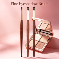 Horse Hair Fine Eye Shadow Brush bevel angle Small Eyeshadow Liner Eye Puffiness Details Makeup Brush Handmade Rosewood Copper
