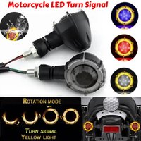 Kierunkowskaz motocykla LED światła sekwencyjne płynąca lampka kontrolna 12V 10mm Retro dwukolorowy obróć kierunkowskaz LED