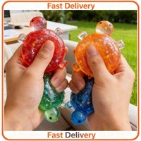1/4pcs Squishy Turtle Fidget Toy Glitter Turtle Squeeze Toy Small Cute Animal Anti Stress Fidget Splat Decompressions Vent Squee