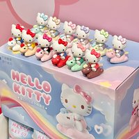 Hello Kitty Childhood Pony Series Cute Beans Blind Bag Cute Hello Kitty mini Anime action figurine desktop ornament kids toys