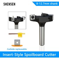 1 Stück 8 12 12,7 mm CNC-Oberflächenfräser Einsatz-Stil Spoilboard Face End Fräser Typ Hobel Schlitzen Bit für Holzwerkzeug