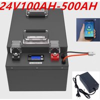 24V 200ah Lifepo4 Battery 100Ah 150Ah 250Ah 300Ah 350Ah 400Ah 500Ah Rechargeable for 2000W Solar System UPS Trolling Motor