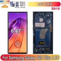 6.67"OLED Small Size For Samsung Galaxy S23 Ultra LCD Display Screen Touch Panel Digitizer Replacement Parts Support Fingerprin