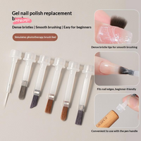 20Pcs Professional Nail Art Brush Set with Detachable Wooden Grip Multi-Functional Nail Polish Brushes Essential Nail Art Tools