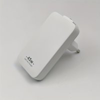 45W GaN Super Slim Folding Travel Dual Port USB Wall Charger, Fast Charging, with USB-A and USB-C Ports, for Laptops, Dell, For