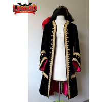 Pirate Trench Costume Suit Adult Men Women Unisex Medieval Victorican Captain Uniform Jacket Coat Theater Stage Custom Made