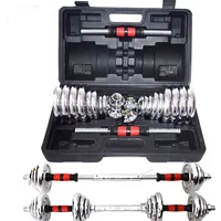 New Product Direct Supply Of 15kg 20kg 30kg 50kg Electroplated Fitness Dumbbell Set For Arm Muscle Training