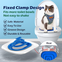 Entraîneur de toilettes pour chat, bac à litière, formation de toilettes pour chat, réutilisable, Installation Simple, artefact de levage ouvert pour chat